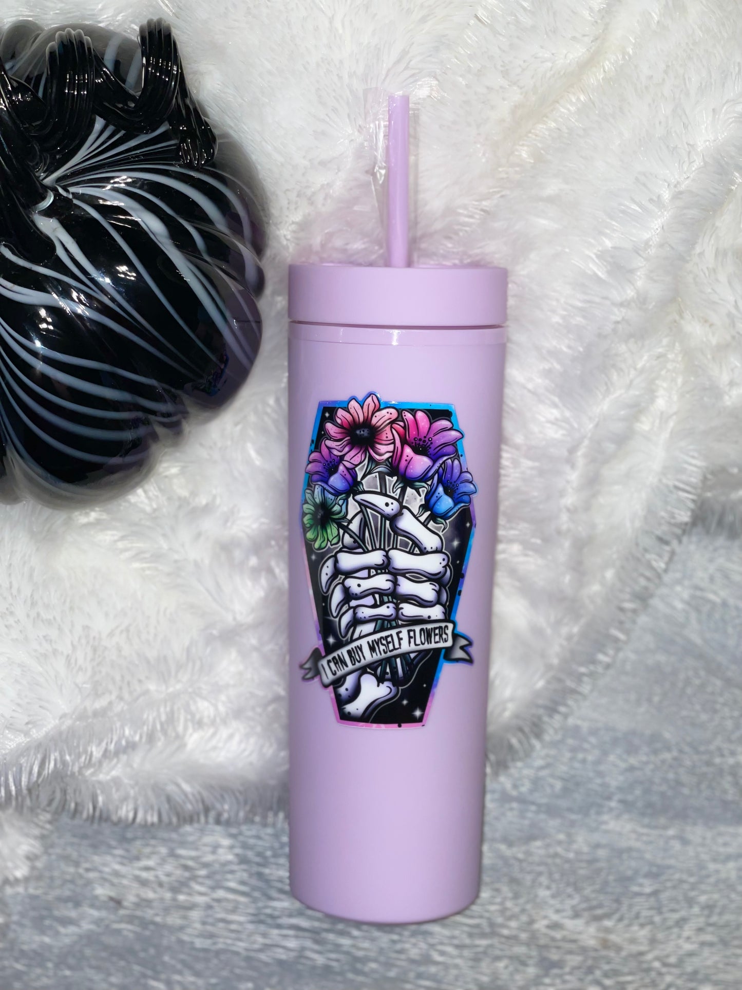 By Myself Flowers - Matte Acrylic Tumbler